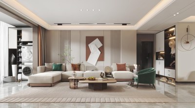 现代客餐厅3D模型下载
